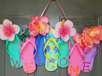 etsy DanniDoesBows Flip Flop Wreath